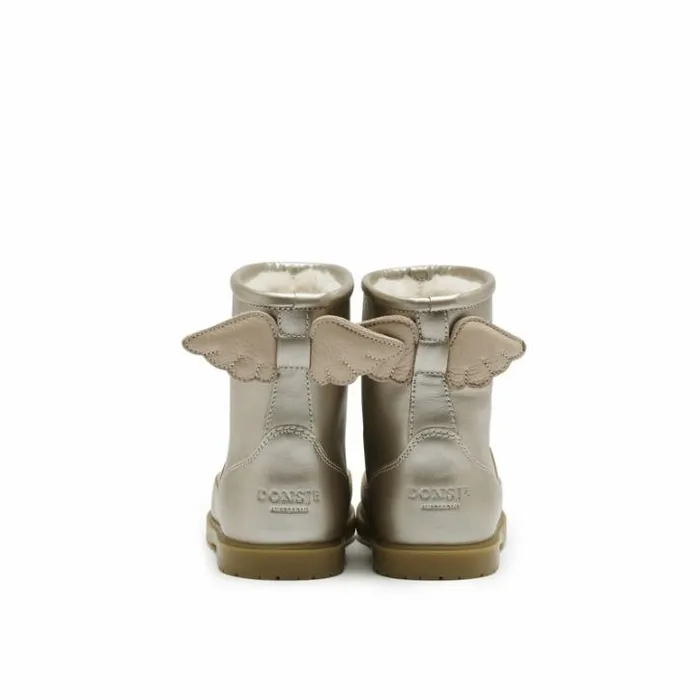 Donsje Amsterdam Boots Girls Angela Boots Off White Metallic Leather