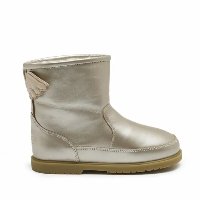 Donsje Amsterdam Boots Girls Angela Boots Off White Metallic Leather