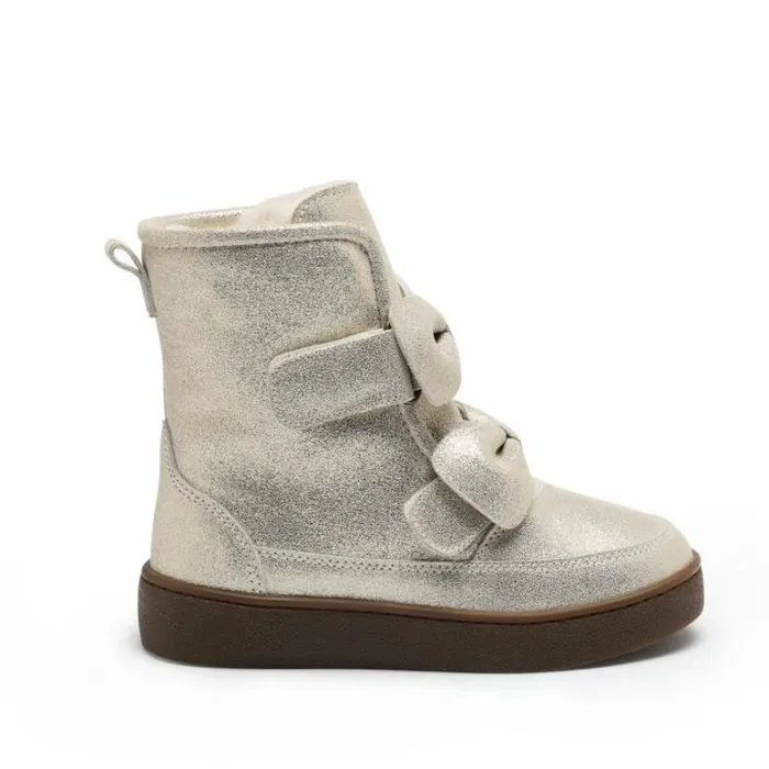 Donsje Amsterdam Boots Girls Isa Exclusive Boots Silver Metallic Leather