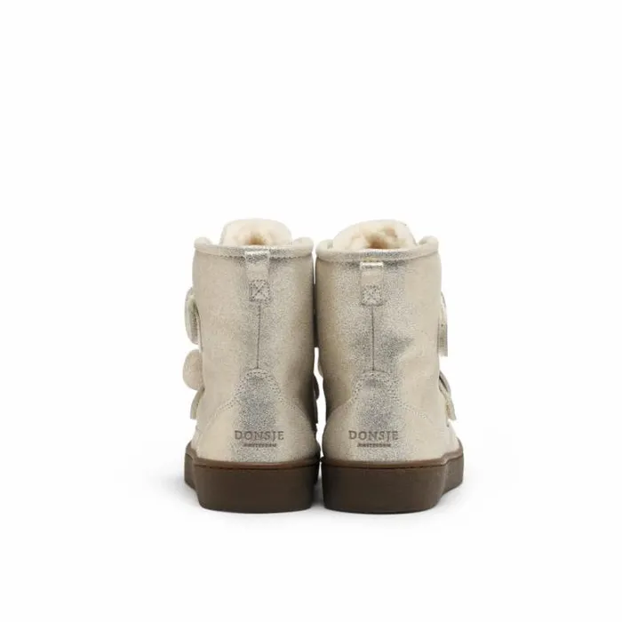 Donsje Amsterdam Boots Girls Isa Exclusive Boots Silver Metallic Leather