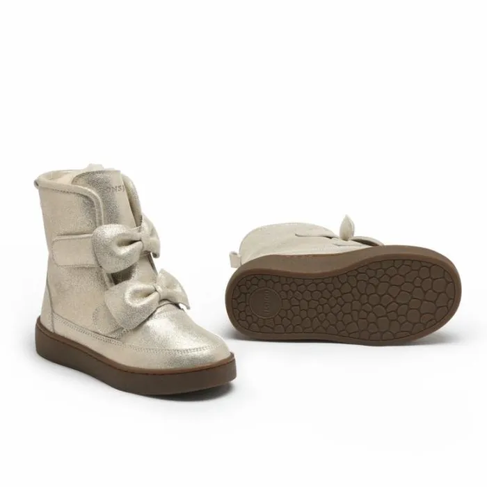 Donsje Amsterdam Boots Girls Isa Exclusive Boots Silver Metallic Leather