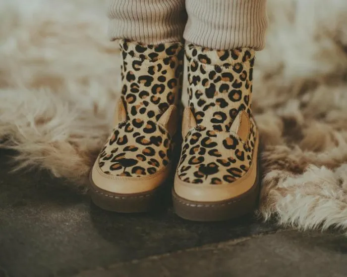 Donsje Amsterdam Boots Girls Thuru Exclusive Leopard Spotted Cow Hair