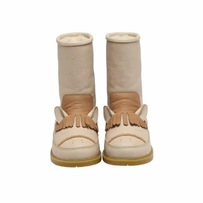 Donsje Amsterdam Boots Girls Wadudu Special Boots Ivory Leather