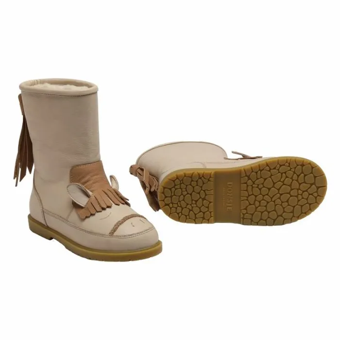 Donsje Amsterdam Boots Girls Wadudu Special Boots Ivory Leather