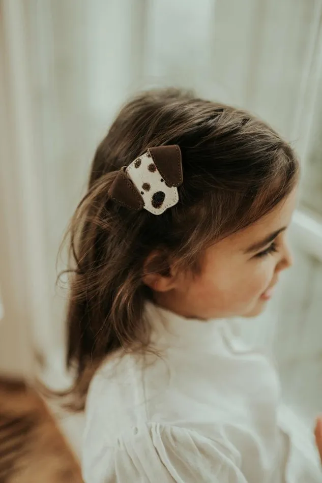 Donsje Amsterdam Clips Boys Josy Exclusive Hairclip Black Spotted Cow Hair