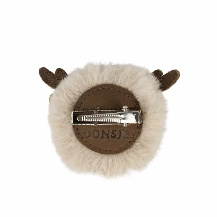 Donsje Amsterdam Clips Boys Ploto Hairclip Light Beige Soft Faux Fur