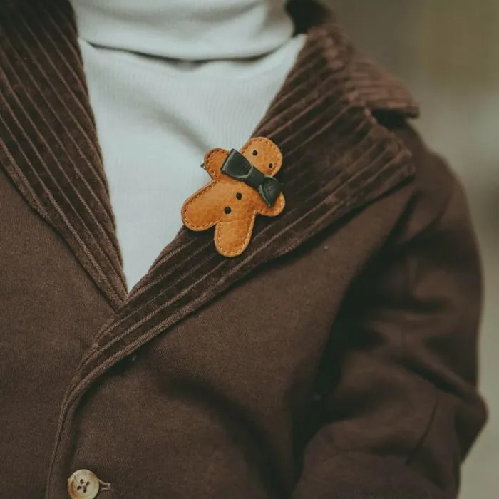 Donsje Amsterdam Clips Boys Wonda Hairclip Toast Grain Leather