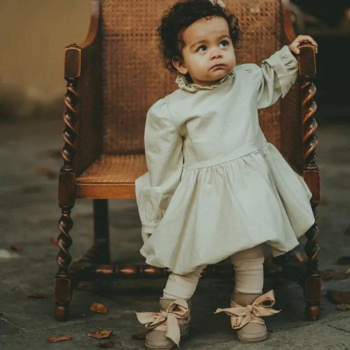 Donsje Amsterdam Dresses and Skirts Baby Dana Dress Misty Cream