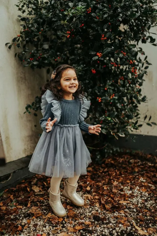 Donsje Amsterdam Dresses and Skirts Girls Bilie Dress Royal Blue Melange