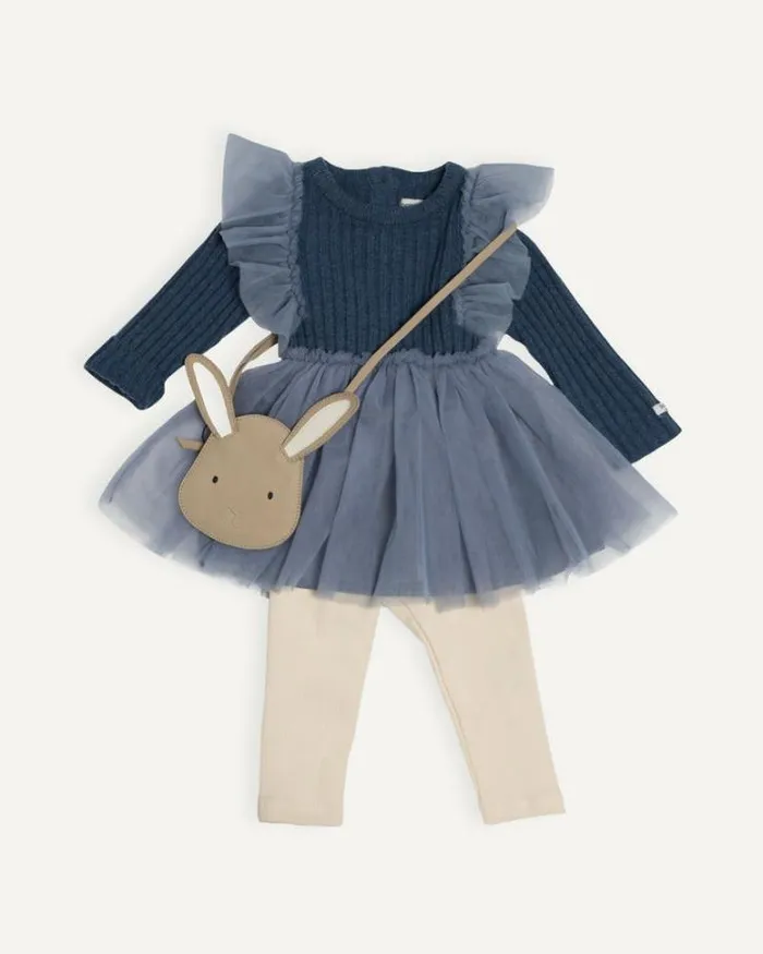 Donsje Amsterdam Dresses and Skirts Girls Bilie Dress Royal Blue Melange
