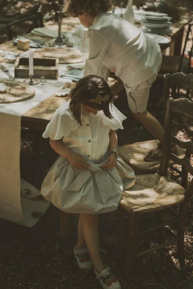 Donsje Amsterdam Dresses and Skirts Girls Kylie Skirt Silvery Sage