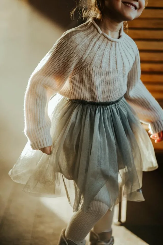 Donsje Amsterdam Dresses and Skirts Girls Pien Skirt Pigeon Blue