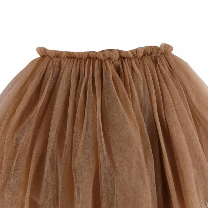 Donsje Amsterdam Dresses and Skirts Girls Pien Skirt Warm Sand Metallic