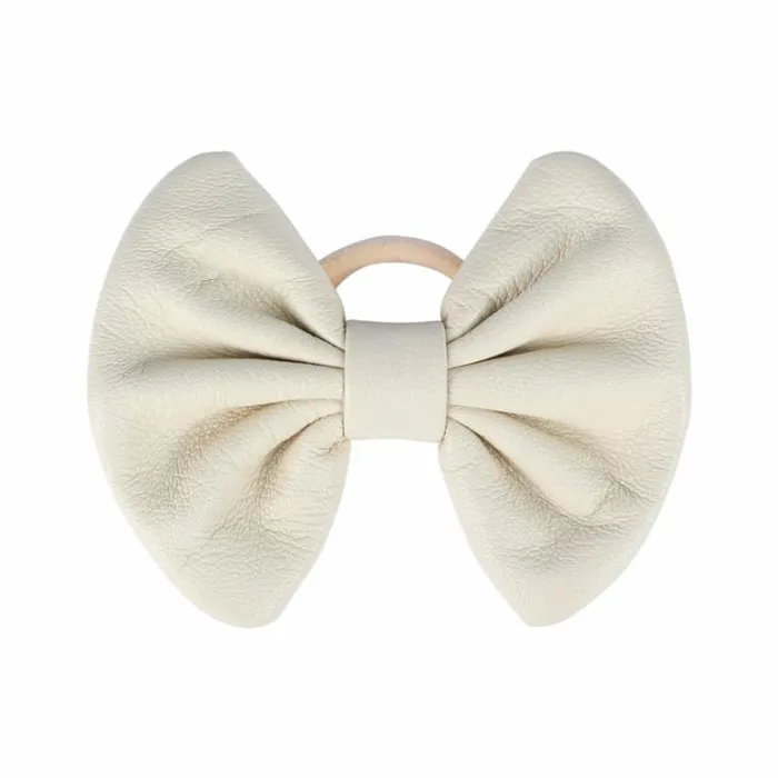Donsje Amsterdam Hair Accessories Girls Floor Hair Tie Cream Sheep Leather