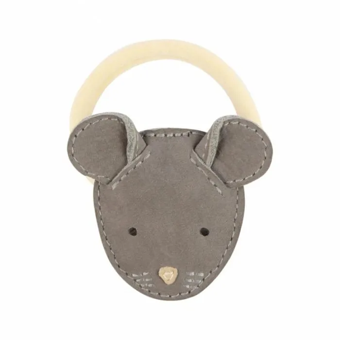Donsje Amsterdam Hair Accessories Girls Josy Classic Hair Tie Grey Nubuck