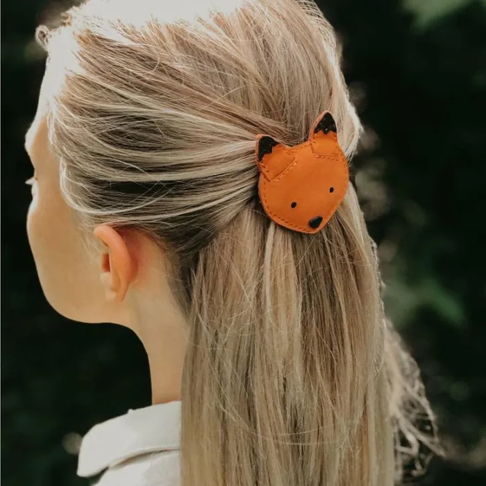 Donsje Amsterdam Hair Accessories Girls Josy Classic Hair Tie Maple Nubuck