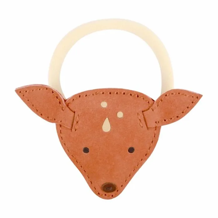 Donsje Amsterdam Hair Accessories Girls Josy Classic Hair Tie Walnut Nubuck