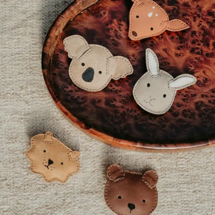 Donsje Amsterdam Hair Accessories Girls Josy Classic Hair Tie Walnut Nubuck
