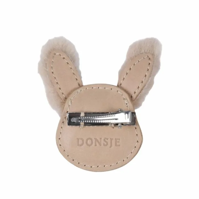 Donsje Amsterdam Hair Accessories Girls Josy Exclusive Hairclip Light Rust Leather