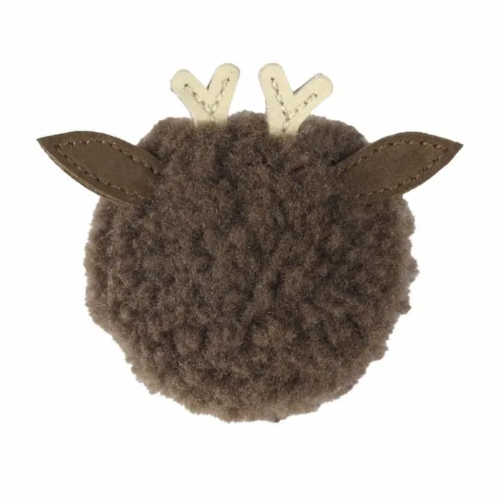 Donsje Amsterdam Hair Accessories Girls Ploto Hairclip Hazelnut Curly Faux Fur
