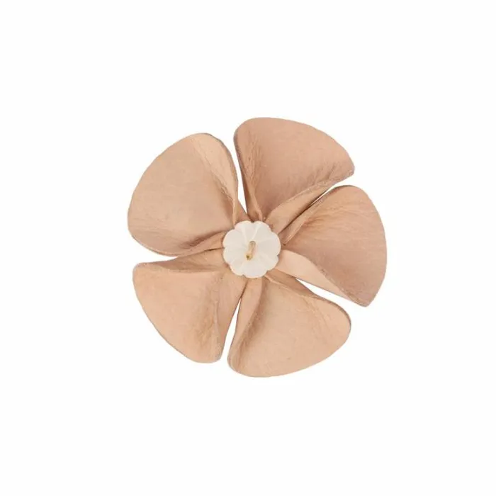 Donsje Amsterdam Hair Accessories Girls Zaza Fields Hairclip Light Rose Leather
