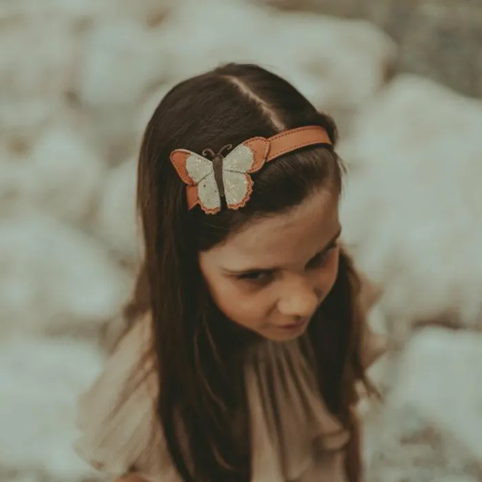 Donsje Amsterdam Hair Accessories Girls Zaza Headband Walnut Nubuck