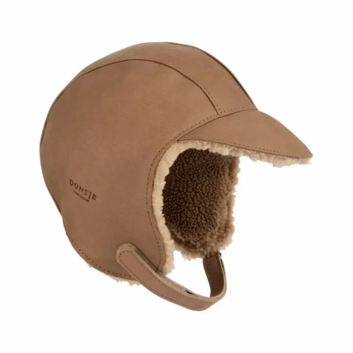 Donsje Amsterdam Hats and Mittens Boys James Hat Truffle Nubuck