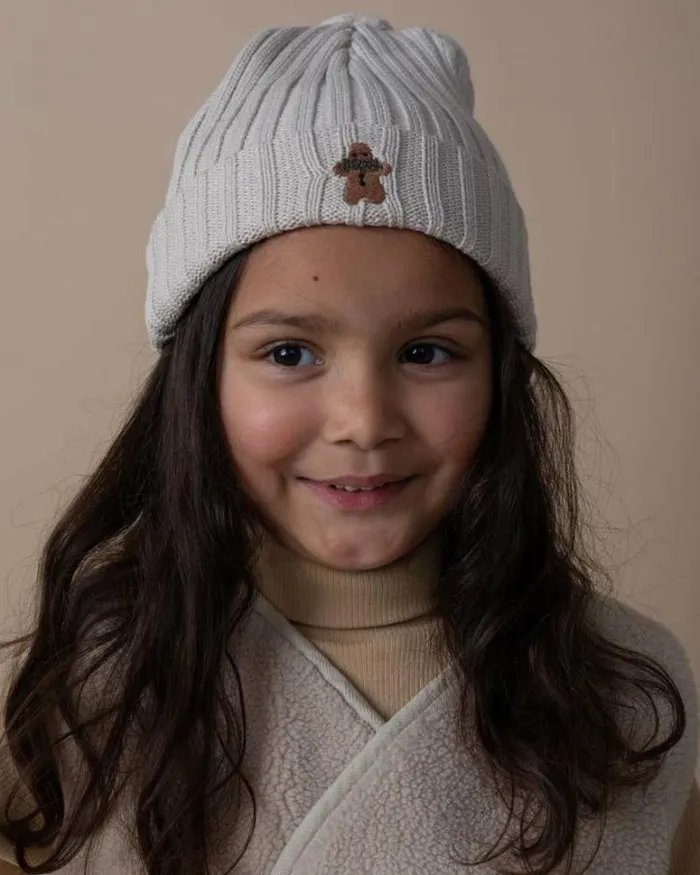 Donsje Amsterdam Hats and Mittens Girls Gissa Hat Blush White