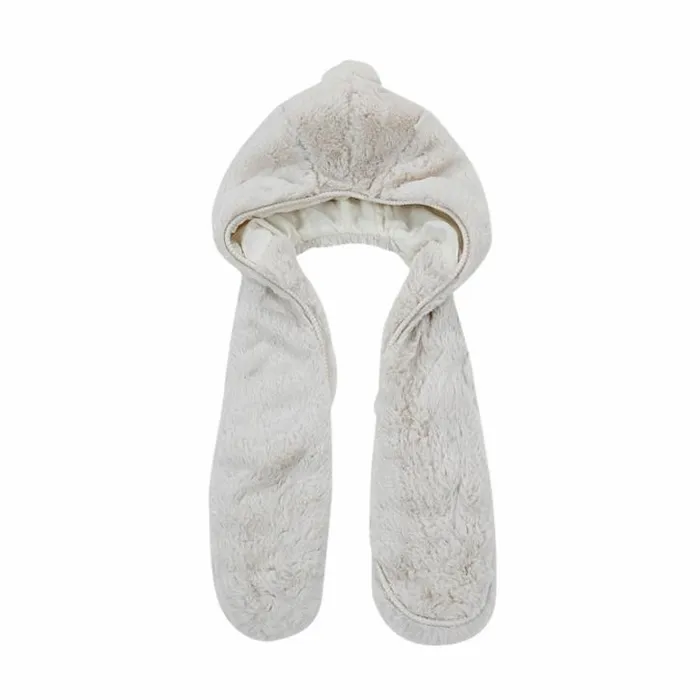 Donsje Amsterdam Hats and Mittens Girls Huffy Hat Off White Teddy