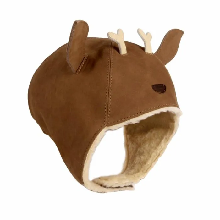 Donsje Amsterdam Hats and Mittens Girls Kapi Special Hat Hazelnut Nubuck