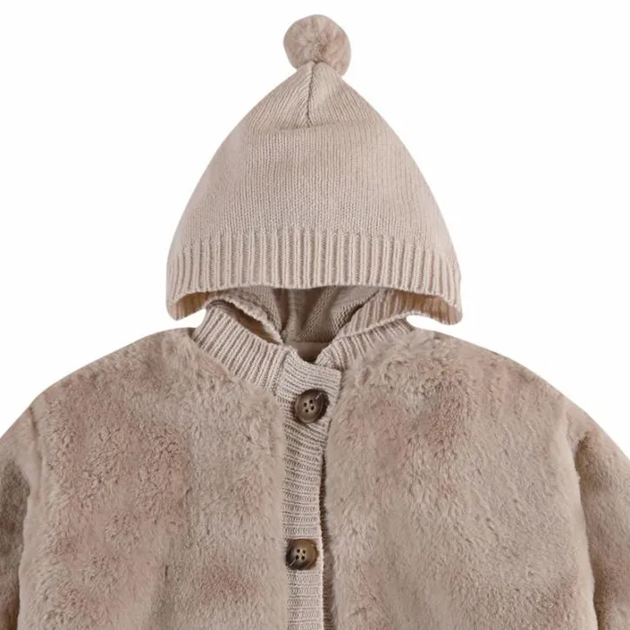 Donsje Amsterdam Jackets and Gilets Baby Birie Jacket Soft Sand Teddy