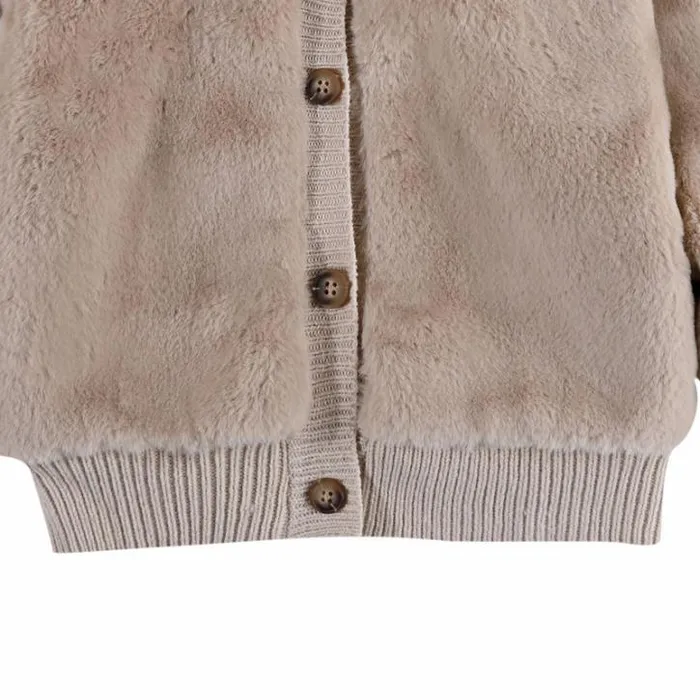 Donsje Amsterdam Jackets and Gilets Baby Birie Jacket Soft Sand Teddy