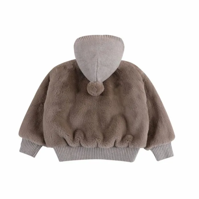 Donsje Amsterdam Jackets and Gilets Baby Birie Jacket Taupe Teddy