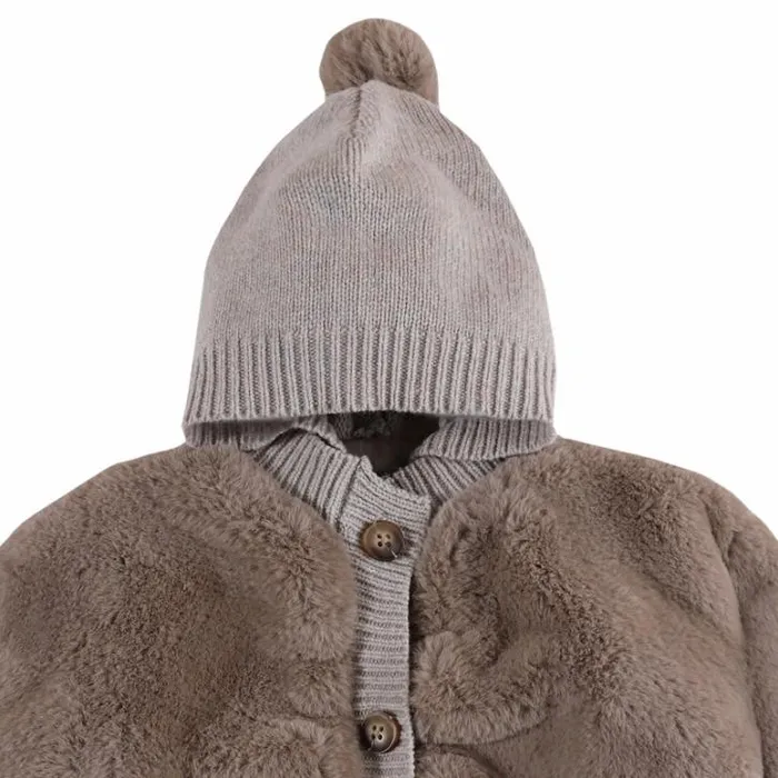 Donsje Amsterdam Jackets and Gilets Baby Birie Jacket Taupe Teddy