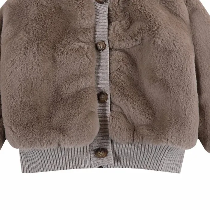 Donsje Amsterdam Jackets and Gilets Baby Birie Jacket Taupe Teddy