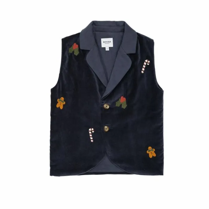 Donsje Amsterdam Jackets and Gilets Baby Mauck Gilet Blue Marine