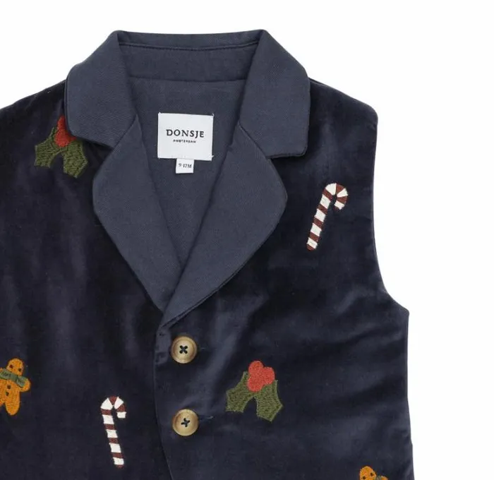 Donsje Amsterdam Jackets and Gilets Baby Mauck Gilet Blue Marine