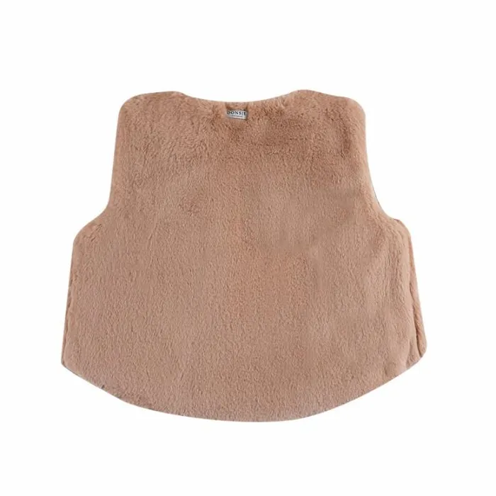 Donsje Amsterdam Jackets and Gilets Baby Pimmy Gilet Cloudy Rose Teddy