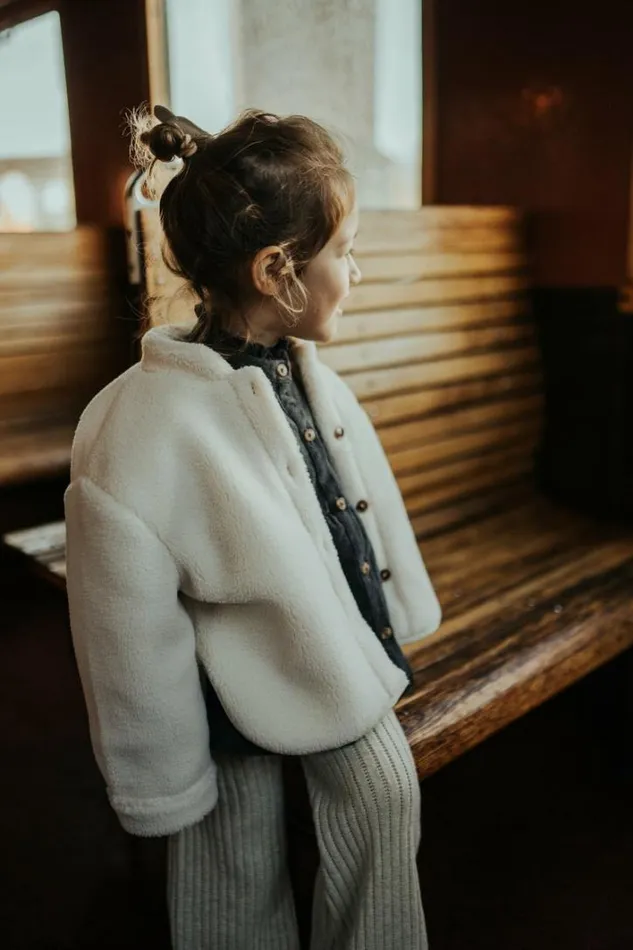 Donsje Amsterdam Jackets and Gilets Baby Thom Overshirt White Sand