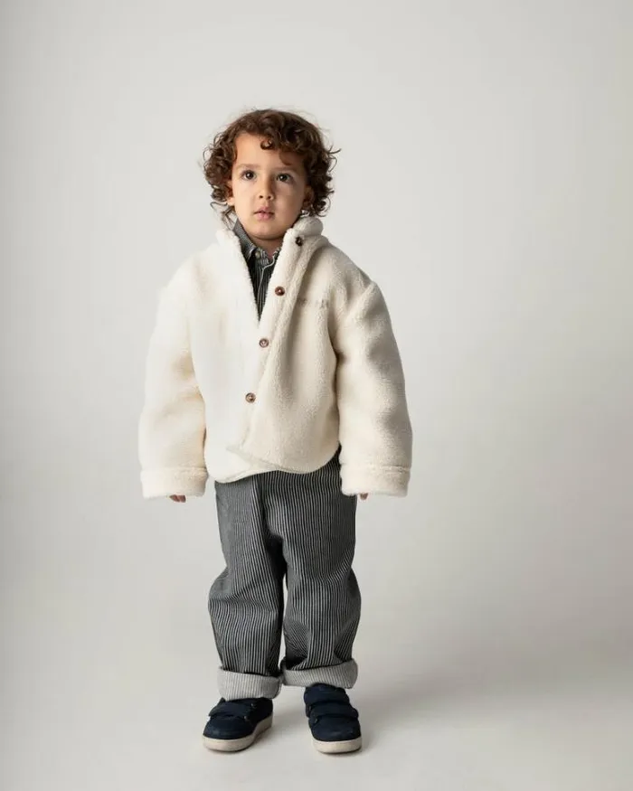 Donsje Amsterdam Jackets and Gilets Baby Thom Overshirt White Sand