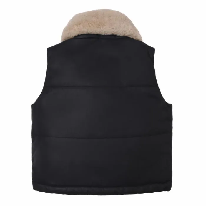 Donsje Amsterdam Jackets and Gilets Boys Bees Leather Bodywarmer Navy Leather