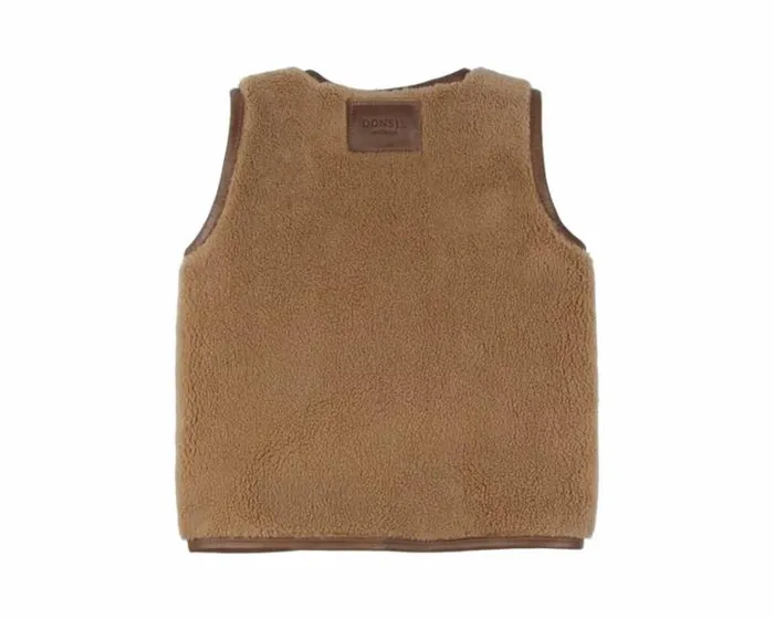 Donsje Amsterdam Jackets and Gilets Boys Noa Gilet Cognac Classic Leather