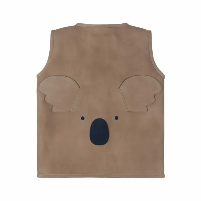 Donsje Amsterdam Jackets and Gilets Boys Noa Gilet Truffle Nubuck