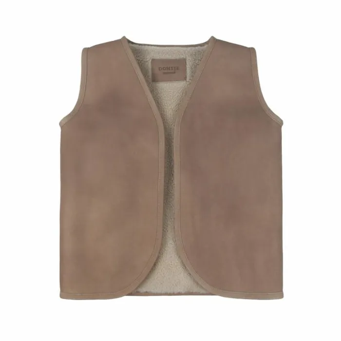 Donsje Amsterdam Jackets and Gilets Boys Noa Gilet Truffle Nubuck