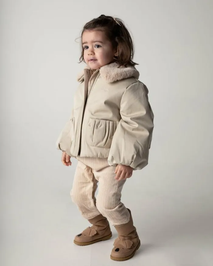 Donsje Amsterdam Jackets and Gilets Girls Bloci Jacket Soft Taupe