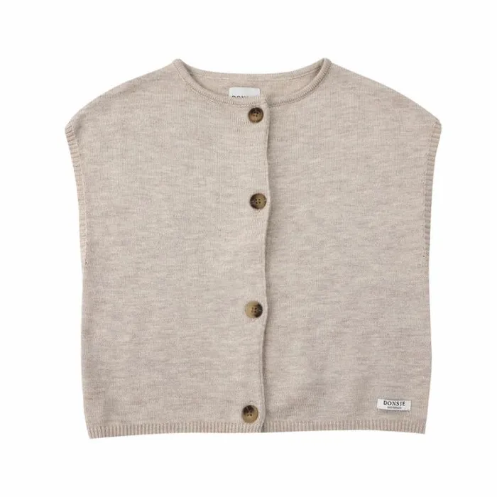 Donsje Amsterdam Jackets and Gilets Girls Laire Vest Lavender Brown Melange