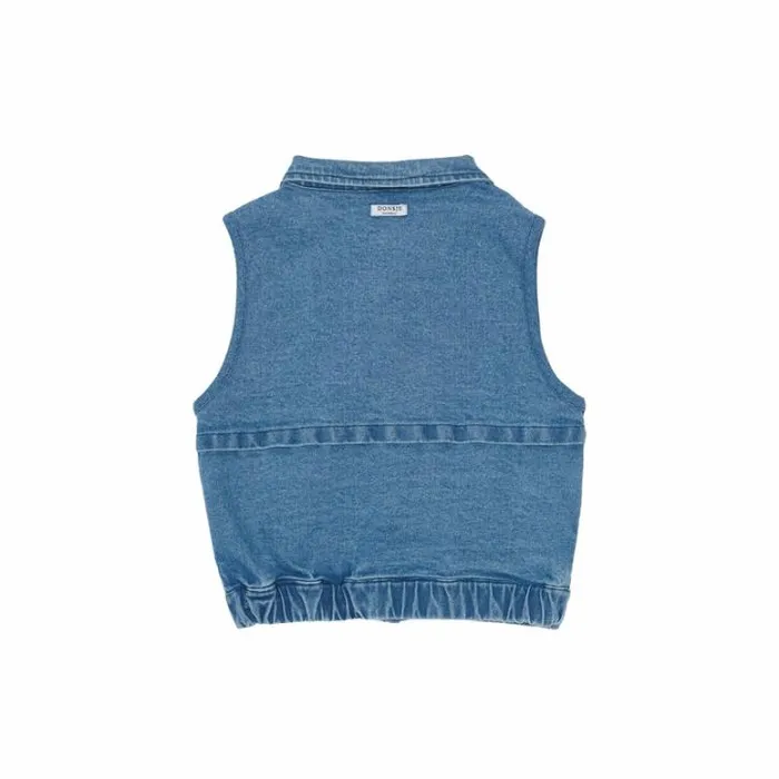 Donsje Amsterdam Jackets and Gilets Girls Padd Denim Gilet Vintage Blue