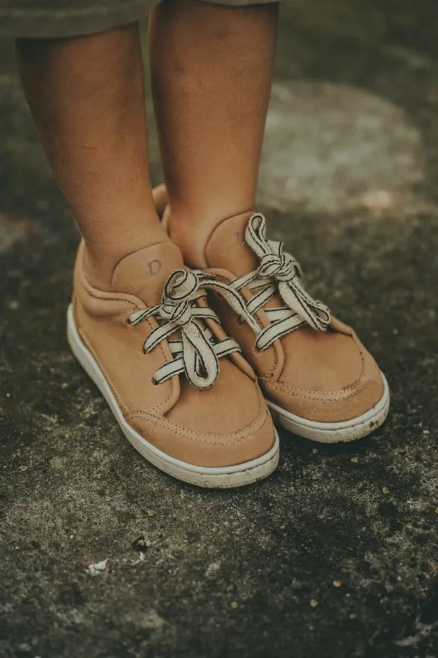 Donsje Amsterdam Low Shoes Boys Oney Sneakers Beige Leather