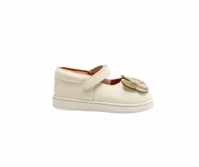 Donsje Amsterdam Low Shoes Girls Angielle Ballerinas Cream Leather