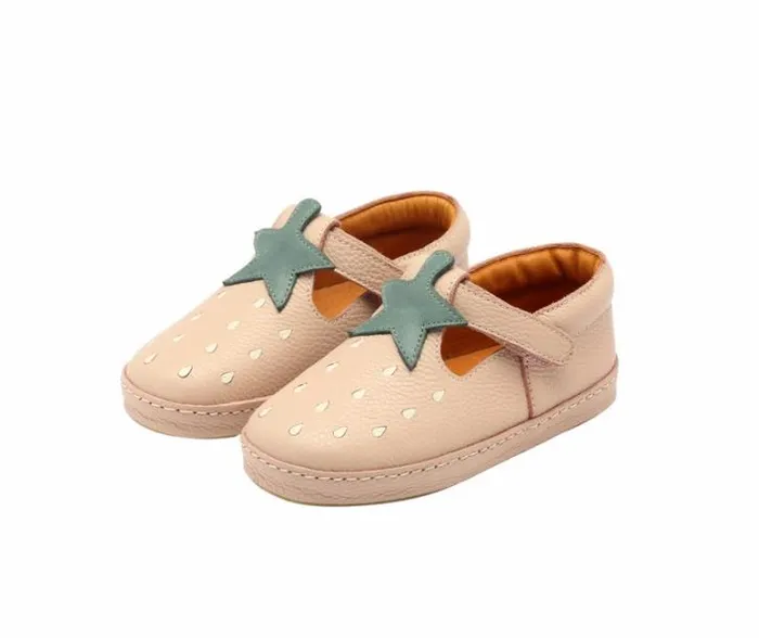 Donsje Amsterdam Low Shoes Girls Bowi Shoes Light Rose Leather